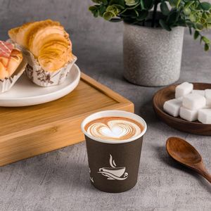 Confezione da 500 Bicchieri di Carta Marroni da 4 oz per Caffè Caldo, Usa e Getta, per Feste, Picnic ed Eventi in Viaggio - Product Image 2