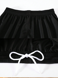 Ensemble de football en polyester pour hommes, noir et blanc rayé, maillot et short, tenue d'équipe pour l'entraînement et les matchs - Product Image 3