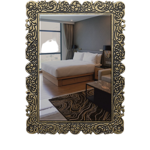 Antique Irregular Art Decor Eco-Friendly Sleek Durable <b>Lightweight</b> Frameless Glass <b>Wall</b>-Mounted <b>Mirror</b> for Living Spaces - Product Image 4