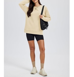 Sudadera de Algodón para Mujer, Diseño Nuevo, de Lujo, Manga Larga, Cuello Redondo, Hombros Caídos, Sólida, Cómoda, Talla Grande, de Bangladesh - Product Image 5