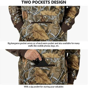 Sweats à capuche de chasse au design unique pour hommes, respirants et à séchage rapide, prix de gros, service OEM disponible. - Product Image 5