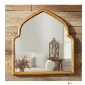 Full Length Mirror Wood <b>Framed</b> Wavy Full Body Mirror Shatter-Proof Mirror for Dressing Bedroom Living Room - Product Image 5