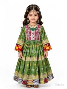 Robe ethnique vintage violette brodée à manches longues, longueur ras du sol, pour femme, tenue de mariage indienne et pakistanaise, en mousseline unie infroissable - Product Image 5
