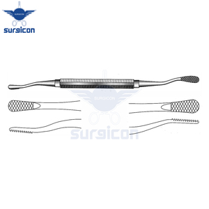 Miller-Colburn Bone File Length 18 cm / 7 Inch Width 5 mm and 7 mm Double-Ended Surgical Bone <b>Filing</b> Instrument - Product Image 4