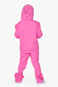Ensembles de survêtements évasés pour enfants en coton 100% personnalisés, à manches longues, respirants, avec sweats à capuche et pantalons de jogging, pour bébés et jeunes enfants - Product Image 4