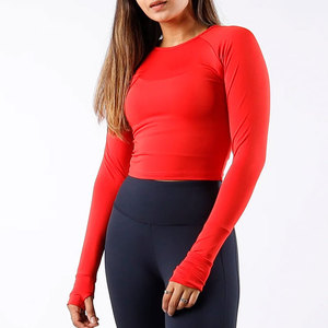 Sports Sleeveless Formal Knitted Shirt Solid Color Women <b>Compression</b> High Stretch Thumb Hole Design Gym Sweat Wicking Quick Dry - Product Image 5