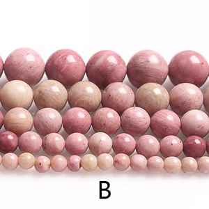 Perles en vrac de rhodonite rose naturelle, certifiées IGI, tendance, pour la fabrication de bijoux, bracelets, colliers, accessoires de charme DIY - Product Image 5