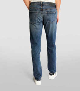 Jean Homme Coupe Bootcut Vintage Personnalisé 100% Coton Séchage Rapide Délavé Taille Mi-Haute Léger Couleur Unie - Product Image 4