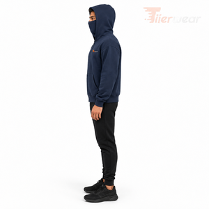 Men's Full Zip Hoodie Cotton Fleece Solid Color Casual Streetwear Hooded Sweatshirt Regular Fit Autumn Wear Full Face Men Hoodie - Product Image 3