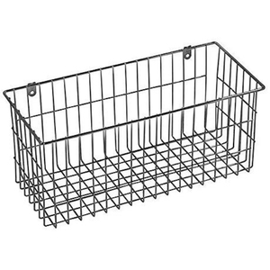 Factory Direct Stackable Black Metal <b>Wire</b> <b>Storage</b> <b>Basket</b> With Handles Iron Rectangular Household Organizer Bin Affordable Price - Product Image 4