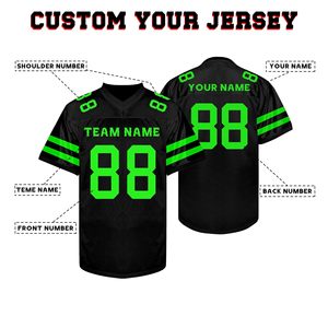 Jersey de Fútbol Americano Directo de Proveedor, Malla de Poliéster, Impresión de Pantalla Dazzle, Etiqueta Privada, Cuello en V, Uniforme Duradero - Product Image 6