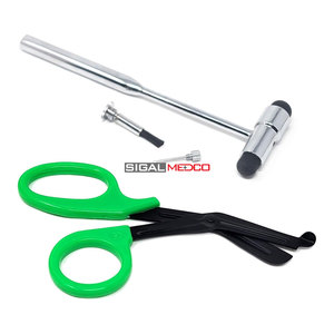 Ciseaux de traumatologie de qualité supérieure pour paramédicaux, marteau de diagnostic neurologique à percussion, outil médical d'urgence en acier inoxydable - Product Image 1