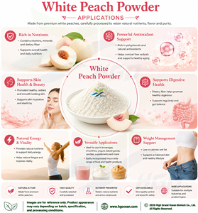 Suministro directo de fábrica HGO de polvo de melocotón blanco natural puro (grado alimenticio) Especificación de polvo de fruta (polvo de fruta o verdura) - Product Image 4
