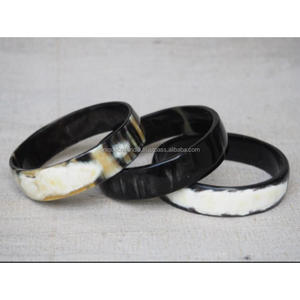 Wholesale Best Selling Handmade Natural Horn Color <b>Bangle</b> Bracelet <b>Indian</b> Jewelry with Pearl Accents for Gifts from India - Product Image 2