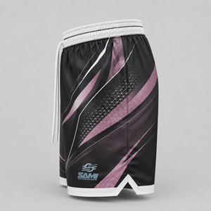 OEM Custom Women Athletic Shorts <b>Elastic</b> <b>Waist</b> Gym Running Workout Shorts Breathable Polyester Mesh - Product Image 4