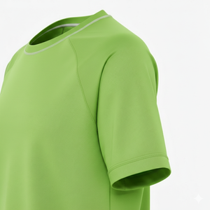 Unisex Green Crew Neck Short Sleeve Moisture Wicking <b>Polyester</b> <b>T</b>-<b>Shirt</b> Regular Fit All Seasons Solid Color Athletic Wear - Product Image 5