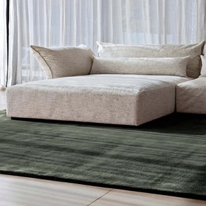 Tapis uni vert olive épais de 14 mm, tissé à la main, moderne, couleur unie, tapis de luxe, revêtement de sol doux pour salon, chambre à coucher - Product Image 3