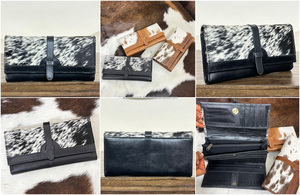 Nuevas carteras de cuero de vaca genuino hechas a mano Real para mujer, cartera delgada, triple, superventas, carteras de mano occidentales de cuero - Product Image 3