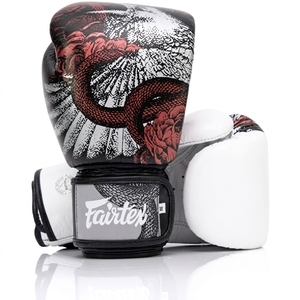Gants d'entraînement MMA Fairtex The Beauty of Fight' Snake and Rose Design, en cuir, fabriqués au Pakistan, MOQ 10 paires, livraison rapide - Product Image 6