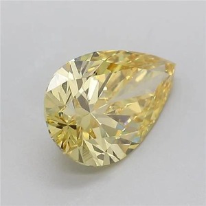 Diamante amarillo sintético de laboratorio con corte pera de 1.00 CT a 5.00 CT, certificado, VVS VS, para anillo de compromiso - Product Image 2