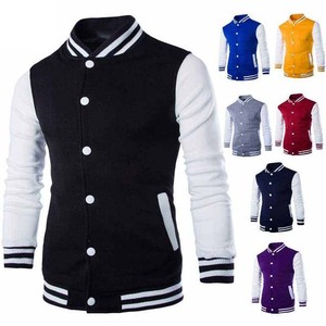 High Quality Sport Varsity <b>Jacket</b> Men Stand Collar Single Breasted Baseball Bomber <b>Winter</b> Front Wholesale Price Customized Logo - Product Image 5