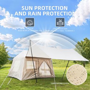 5.72m2 Easy Setup Outdoor Inflatable <b>Camping</b> Air Tent with Canopy 4 Season Windproof Glamping Mesh Windows Pump Outd - Product Image 5