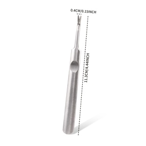 Precision Nail Cleaning Fork Round Shape Manicure 11.3cm Length for <b>Removing</b> Dirt Dead Skin and Cleaning Nail Corners - Product Image 1