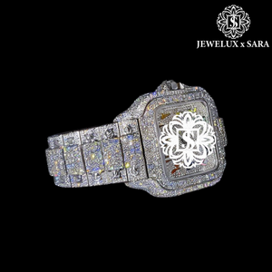 Reloj de Lujo con Diamantes Moissanite, Diseño Cronógrafo, Estilo Hip Hop, Correa de Acero Inoxidable, Disponible para la Venta - Product Image 1