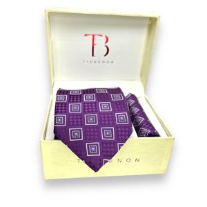 <b>Tie</b> Benon Purple Classic <b>Silk</b> <b>Tie</b> - Product Image 3