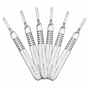 MJW INTERNATIONAL No. 4 mangores de bisturí quirúrgico de acero inoxidable reutilizables, instrumento quirúrgico manual para uso médico y clínico - Product Image 4
