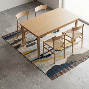 Handcrafted Multicolor Abstract Jute <b>Rug</b> with Geometric Pattern <b>Thick</b> Anti-Slip Fringe Modern Area Carpet Living Room Decor - Product Image 5