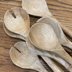 Cuillère de service en bois gravée en résine, style nordique, faite à la main pour salades, soupes, accompagnements, usage quotidien, couverts - Product Image 6