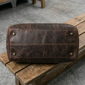 กระเป๋าออกกำลังกายหนังแท้ขนาด 18 นิ้ว ขายส่ง กระเป๋าเดินทางสุดสัปดาห์ คุณภาพพรีเมียม ผู้ผลิต OEM - Product Image 3