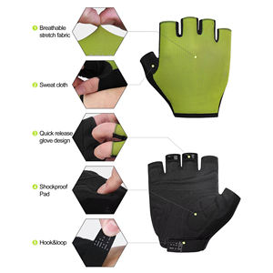 ถุงมือปั่นจักรยานแบบยูนิเซ็กซ์ โพลีเอสเตอร์ระบายอากาศได้ ป้องกันรังสียูวี ป้องกันแรงกระแทก กีฬากลางแจ้ง ถุงมือขี่จักรยานกันลื่น - Product Image 2