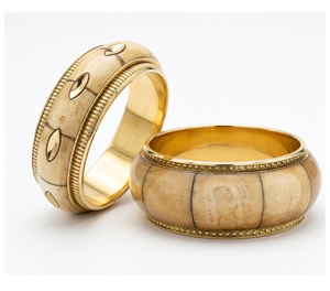 Vintage Bone Inlay Brass Bangles <b>Set</b> Antique Gold Tone Bone Inlay Eye Motif Tribal Ethnic Bracelets Wholesale <b>Indian</b> <b>Jewelry</b> - Product Image 1