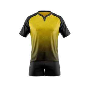 Maillot de rugby pour homme, manches courtes, col rond, imprimé par transfert thermique, évacuation de l'humidité, taille régulière et plus, 100 % polyester, adulte - Product Image 5