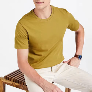 เสื้อยืดผู้ชายแขนสั้นดีไซน์พรีเมียม ผ้าฝ้าย 100% คอกลม เนื้อผ้าเรียบ ระบายอากาศได้ดี สวมใส่สบาย และมีสไตล์เรียบง่าย - Product Image 2