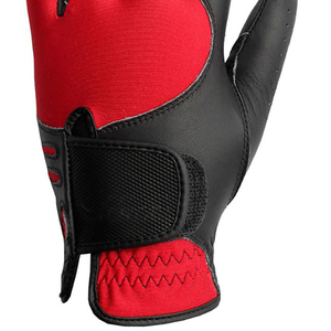 Custom Made Product Unisex Golf Glove Genuine Leather With Soft Comfortable Skin Feel Touch Custom Designed Logo Pull On Gloves - Product Image 2