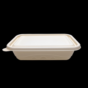 Biodegradable Disposable Split <b>Lunch</b> <b>Box</b> Food Packaging Container with Multiple <b>Compartments</b> for Takeaway Catering and Meal - Product Image 1