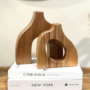 Elegant Handcrafted Wooden Vase for Fresh and <b>Artificial</b> Flowers in Living Rooms for Sale at <b>Best</b> Prices - Product Image 4