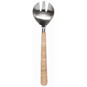 Latest Design Metal Salad Server Set Stainless Steel Salad <b>Serving</b> <b>Spoon</b> Fork Kitchen Dining Table Use - Product Image 2