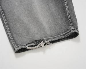 Short en jean Y2K pour homme, coupe droite mi-longue à cinq points, confortable, séchage rapide, 100% coton, jean tissé à motif solide pour homme - Product Image 6