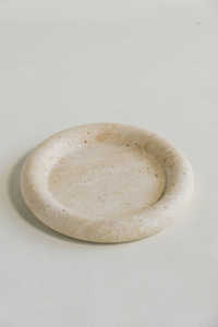 Bandeja Redonda de Travertino Blanco, Plato Decorativo de Piedra Natural Engrosada para Servir, Lujoso y Duradero para el Hogar, Cocina y Baño - Product Image 3