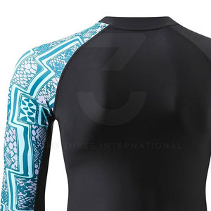 Rashguard à manches longues pour homme, séchage rapide, haute qualité, en Spandex/Polyester, imprimé, pour activités de plongée et snorkeling, surface lisse - Product Image 5