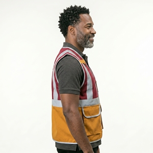 Road Safety Vest Windproof Construction <b>Work</b> Motorcycle High Visibility Reflective Breathable <b>Waterproof</b> Polyester Quick Dry - Product Image 3