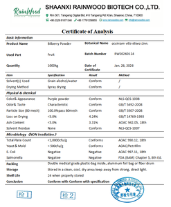 ผงผลไม้เบิลเบอร์รี่เรนวูด แอนโทไซยานิดินส์ธรรมชาติ เกรดอาหาร ผงน้ำผลไม้เบิลเบอร์รี่ - Product Image 2