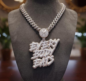 จี้เพชรโมอิสซาไนต์แบบเต็มตัวอักษรตามสั่ง หรูหรา ชุบทอง 18K เงินแท้ S925 รับรองคุณภาพ สไตล์ฮิปฮอป แร็ปเปอร์ สำหรับผู้ชาย - Product Image 2