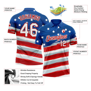 Stylish Comfortable Sublimation Golf T-<b>shirts</b>-Customizable Design Solid Vintage Style Quick Dry for Sports Teams Casual Use - Product Image 4