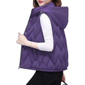 Puffer Vest Jacket Outer Wear Use Best Selling <b>Women's</b> Sleeveless Winter <b>Waistcoat</b> New Wholesale Canvas Down Cotton - Product Image 2
