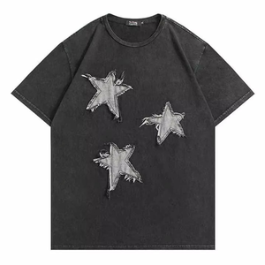 Camiseta Moderna con Lavado Ácido, Estilo Urbano, Corte Holgado y Aspecto Vintage, Tela de Algodón Suave, Perfecta para Uso Casual y Urbano, Camisetas para Hombre - Product Image 2